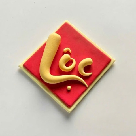 Chữ Lộc đất nặn (không kèm dây).