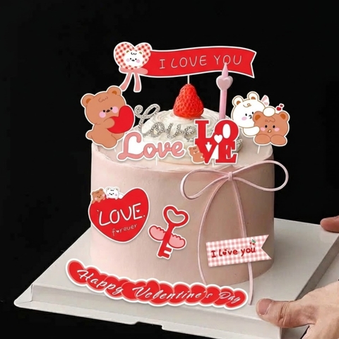 10 set giấy -gấu thỏ tình yêu (có hình chìa khóa).