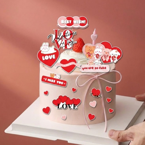 10 set giấy -gấu thỏ tình yêu (có chữ  i miss you và best wish).