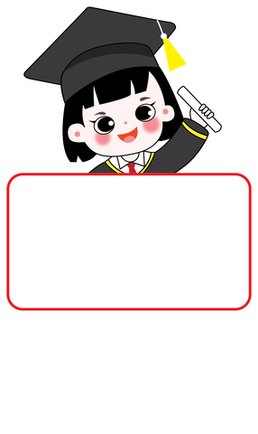 Set 40 thẻ giấy có chân cắm-bé GÁI CỬ NHÂN (MẪU 4).