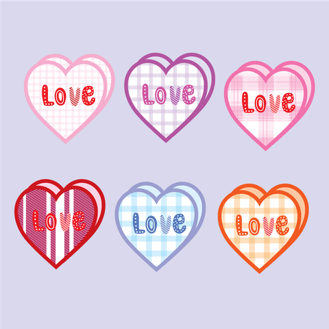 Set 60 trái tim chữ love mix đủ màu9473.