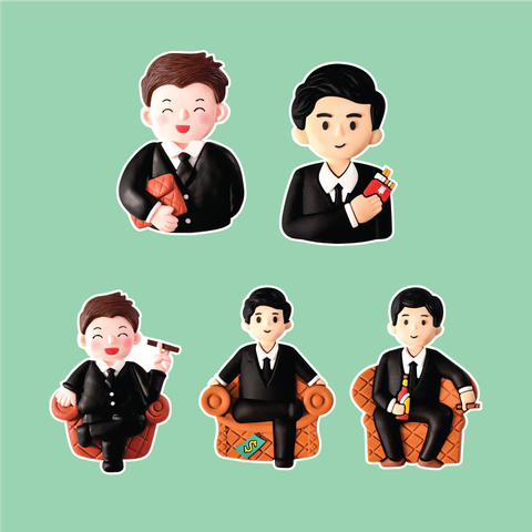 Combo 2 set thẻ giấy quý ông (6 thẻ/set)9822.