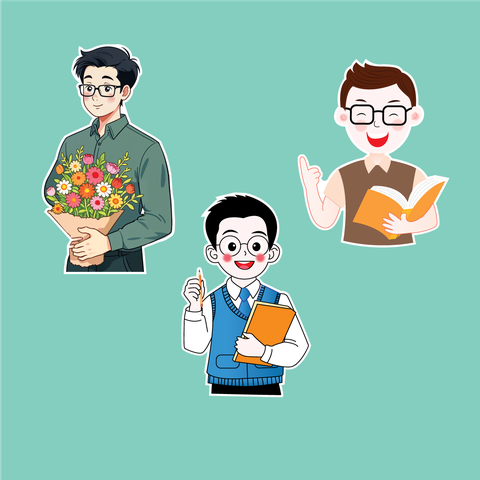 Set 30 thẻ giấy -THẦY GIÁO mix 3 mẫu.