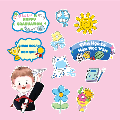 Combo 2 set giấy cử nhân (tốt nghiệp)- mẫu BÉ TRAI cử nhân9859.