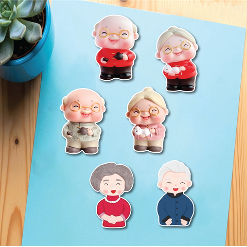 30 thẻ giấy ông bà mix mẫu.