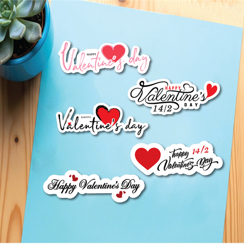 Set 50 chữ giấy - Valentine's day mix mẫu size 12-14cm.