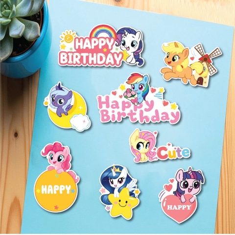 10 set giấy ngựa pony sắc màu.
