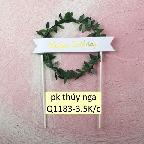 Vòng nguyệt quế HBD-xanh lá đậm.
