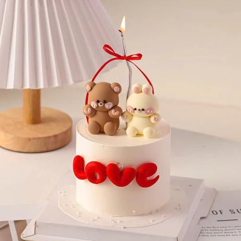 Đôi gấu thỏ (silicon) dạng rời -mẫu mới.