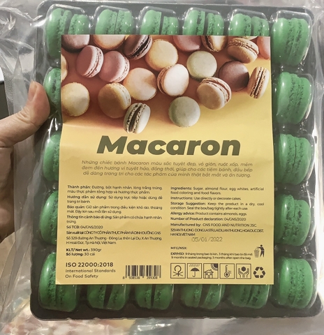 Hộp maccaron 30 cặp-XANH LÁ.