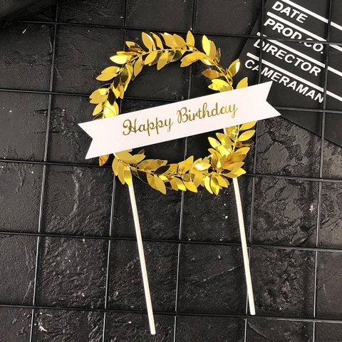 CAM-vòng nguyệt quế HPBD - Vàng B051