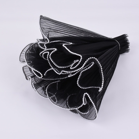 Voan thành bánh ngọc trai 14cm x 200cm - ĐEN.