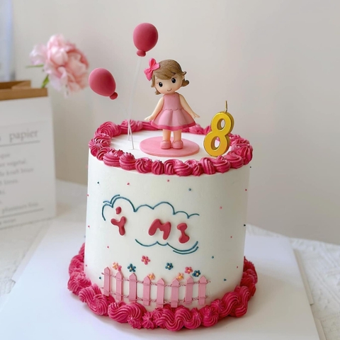 Bé gái váy hồng (sứ).