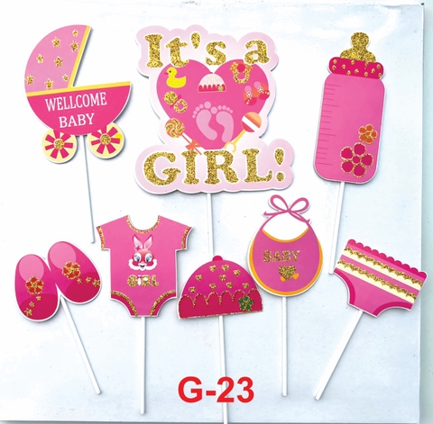 Set giấy ITS GIRL nhũ-HỒNG (HD).