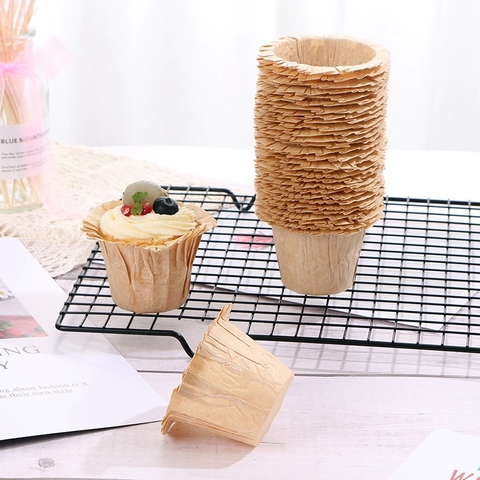 Set 50 cốc cupcake (NÂU NHẠT).