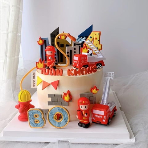 Set 4 xe cứu hỏa nhựa (SIZE NHỎ).