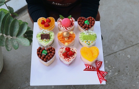 Set 50 Ly pudding trái tim không nắp (GD7745 - 150ml).