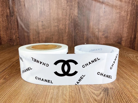 Thành bánh mica 8cm x 1kg-CHANEL trắng đen.