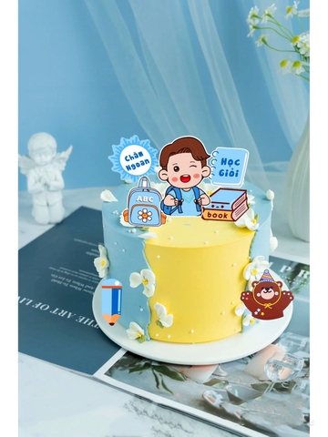 Combo 2 set giấy - Bé TRAI đến trường (màu xanh) (20-11).