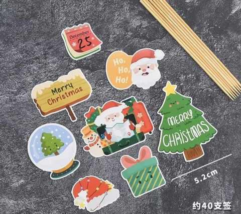 Combo 2 set giấy NOEL M11 (cây thông-ông già noel-quyển lịch)6829.