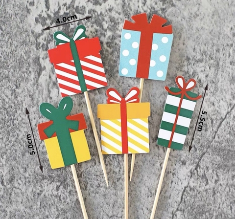 Combo set 12 hộp quà Noel giấy.