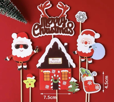 Combo 2 set giấy NOEL M23 (ông già noel đeo kính đen-nhà-tất)6863.