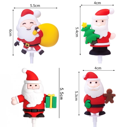 Set 5 ông già Noel nhựa dẻo 3D (mix mẫu).