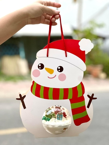 Set 5 hộp cầu NOEL -mẫu người tuyết.