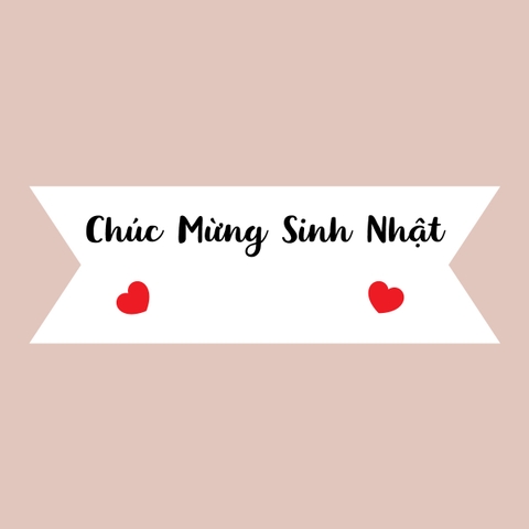 Set 60 bảng giấy-chữ tiếng việt Chúc mừng sinh nhật bảng trắng (bao gồm que cắm).