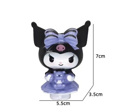 Tượng Mèo Kuromi váy tím (cài nơ tím).