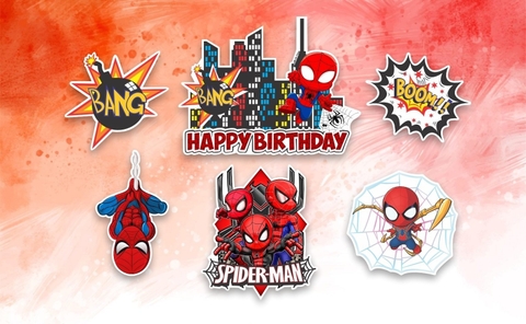 Set giấy-người nhện chibi CT.