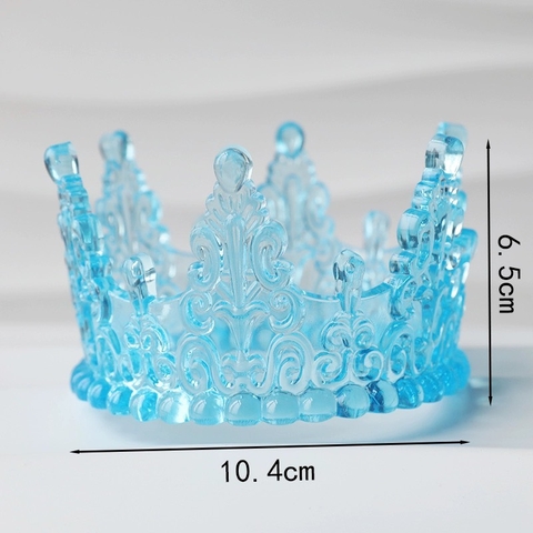 Vương miện nhựa - TRONG XANH đk  10.5cm.