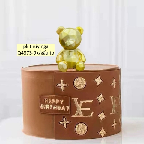 Gấu nhựa ngồi size to  - màu vàng.