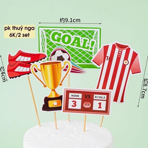 Combo 2 set cắm bóng đá-áo sọc trắng đỏ.