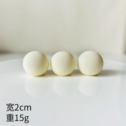 Set 3 quả bóng nhựa dẻo size nhỏ 2cm -MÀU KEM.