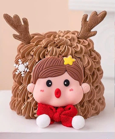 5 Đôi sừng  tuần lộc bằng vải size nhỏ 4x7cm-MÀU NÂU.