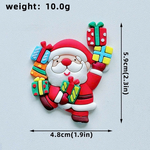 Tượng nhựa dẻo-Ông già noel nháy nhót cầm nhiều hộp quà.