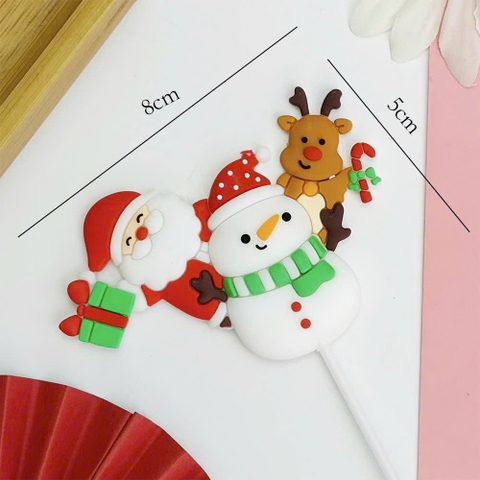 Tượng nhựa dẻo-Ông già noel+tuần lộc+ người tuyết.
