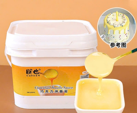 Paste socola phủ mặt bánh không cần làm nóng (hũ 1kg)-vị chanh (MÀU VÀNG).