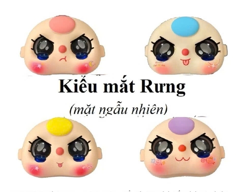 Mặt BABY THREE sie to 400% kt 10cmx8cm - mắt RƯNG (mặt ngẫu nhiên)-chiếc.(9830)