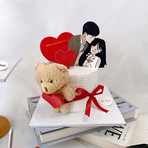 Gấu bông size 12cm (không gồm khăn và mũ) -MÀU NÂU.