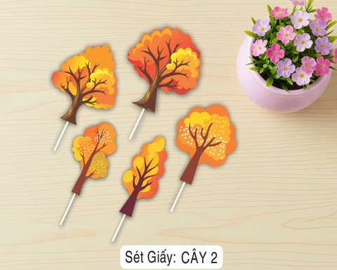 10 set giấy cây HD- MÀU cam mẫu 2.