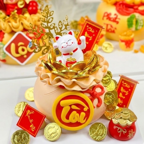 Chữ TÀI đất nặn - HÌNH TRÒN (không kèm dây)