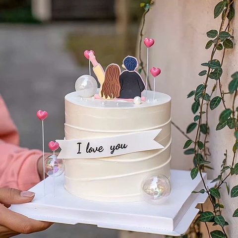 Set 10 cây tim nhựa-MÀU HỒNG.