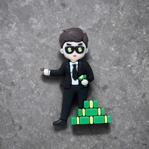Tượng NHỰA DẺO -sếp (boss) đeo kính chữ S (dáng đứng).