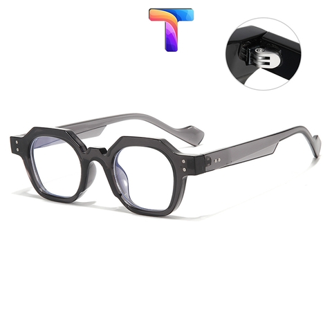 [Nhiều màu] Mắt kính chống ánh sáng xanh đa giác nam nữ 2002