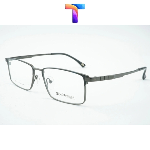 [ Chính hãng ] Gọng mắt kính vuông Titanium cao cấp nam nữ ExFash EF32294T