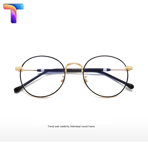 Kính chống ánh sáng xanh kim loại tròn F1912