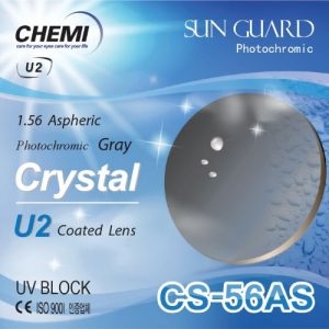 Tròng kính đổi màu khói Chemi U2 1.56