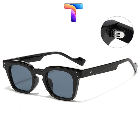 [Nhiều màu] Mắt kính râm mát vuông nam nữ 2001 [ Thay được tròng cận ]
